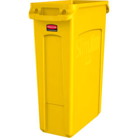 Rubbermaid Slim Jim Recycling Can, 23 Gallon, Yellow - Pkg Qty 4