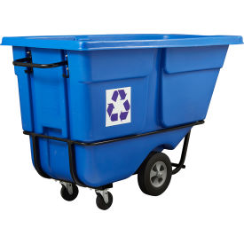 Rubbermaid Commercial Products 2089826 Rubbermaid Commercial Products 1 Cu. Yd. Tilt Truck - Blue Recycling, Plastic image.