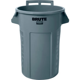 Rubbermaid Commercial Products 2131929 Rubbermaid® Vented Wheeled Brute Container, 44 Gallon, Gray image.