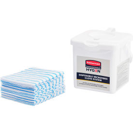 HYGEN 12 X 12 Disposable Microfiber Cloth Charging Tub, White, 4 Ct view 2