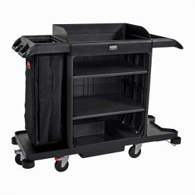 Rubbermaid® Full Size Housekeeping Cart Black 