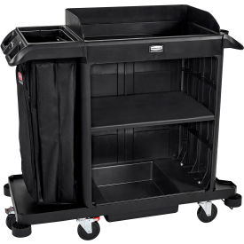 Rubbermaid® Compact Housekeeping Cart Black 