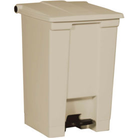 Rubbermaid Commercial Products FG614400BEIG Rubbermaid® Fire Safe Step On Plastic Container, 12 Gallon, Beige - FG614400BEIG image.