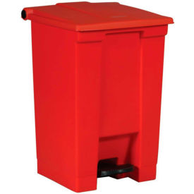 Rubbermaid Commercial Products FG614400RED Rubbermaid® Fire Safe Step On Plastic Container, 12 Gallon, Red - FG614400RED image.