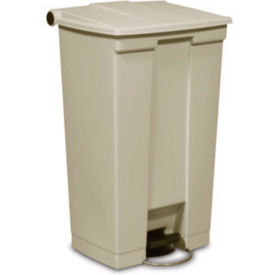 Rubbermaid Commercial Products FG614600BEIG Rubbermaid® Fire Safe Step On Plastic Container, 23 Gallon, Beige - FG614600BEIG image.