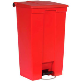 Rubbermaid Commercial Products FG614600RED Rubbermaid® Fire Safe Step On Plastic Container, 23 Gallon, Red - FG614600RED image.