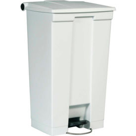 Rubbermaid® Fire Safe Step On Plastic Container 23 Gallon White - FG614600WHT