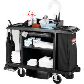 Rubbermaid Commercial Products FG618900BLA Rubbermaid® Classic Full Size Housekeeping Cart 6189 image.