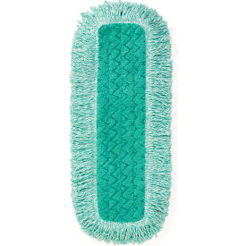 Rubbermaid Commercial Products FGQ41800GR00 Rubbermaid Commercial Products 18" Dust Pad W/Fringe, Polyester/Nylon, Green image.