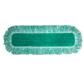 Rubbermaid Commercial Products FGQ43800GR00 Rubbermaid Commercial Products 36" Dust Pad With Fringe, Polyester/Nylon, Green image.