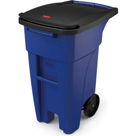 Rubbermaid Brute® Rollout Waste Container 32 Gallon Blue - 1971943