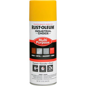 Rust-Oleum Corporation 1644830 Rust-Oleum Industrial 1600 System Gen Purpose Enamel Aerosol, Safety Yellow, 12 oz. - 1644830 image.