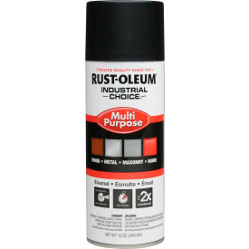 Rust-Oleum Corporation 1678830 Rust-Oleum Industrial 1600 System General Purpose Enamel Aerosol, SemiFlat Black, 12 oz. - 1678830 image.
