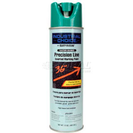 Rust-Oleum M1800 Water-Based Precision-Line Inverted Marking Paint Aerosol, Safety Green - Pkg Qty 12