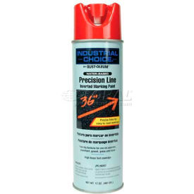 Rust-Oleum Corporation 203038 Rust-Oleum M1800 Water-Based Precision-Line Inverted Marking Paint Aerosol, Safety Red image.