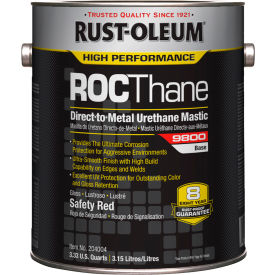 Rust-Oleum® ROCThane 9800 Urethane Mastic Floor Coating 1 Gallon Can Safety Red