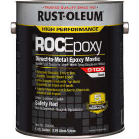 Rust-Oleum® ROCEpoxy 9100 Direct-to-Metal Epoxy Mastic Paint 1 Gallon Can Gloss Safety Red