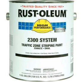 Rust-Oleum Corporation 2348402 Rust-Oleum 2300 System 100 Voc Traffic Zone Striping Paint, Yellow, 1 Gallon image.