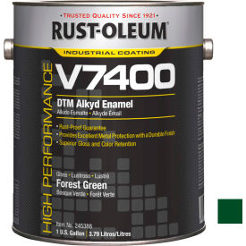Rust-Oleum Corporation 245388 Rust-Oleum V7400 Series 340 VOC DTM Alkyd Enamel, Forest Green Gallon Can - 245388 image.