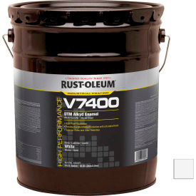 Rust-Oleum Corporation 245407 Rust-Oleum V7400 Series 340 VOC DTM Alkyd Enamel, High Gloss White 5 Gallon Pail - 245407 image.