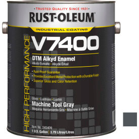 Rust-Oleum Corporation 245409 Rust-Oleum V7400 Series 340 VOC DTM Alkyd Enamel, Machine Tool Gray Gallon Can - 245409 image.