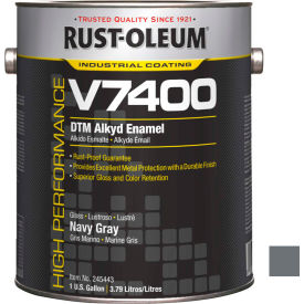 Rust-Oleum Corporation 245443 Rust-Oleum V7400 Series 340 VOC DTM Alkyd Enamel, Navy Gray Gallon Can - 245443 image.