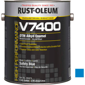 Rust-Oleum Corporation 245474 Rust-Oleum V7400 Series 340 VOC DTM Alkyd Enamel, Safety Blue Gallon Can - 245474 image.