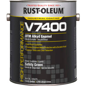Rust-Oleum V7400 Series <340 VOC DTM Alkyd Enamel, Safety Green Gallon Can - 245476 - Pkg Qty 2