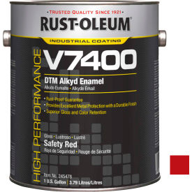 Rust-Oleum Corporation 245478 Rust-Oleum V7400 Series 340 VOC DTM Alkyd Enamel, Safety Red Gallon Can - 245478 image.