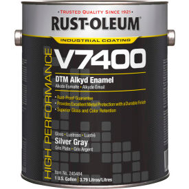 Rust-Oleum V7400 Series <340 VOC DTM Alkyd Enamel, Silver Gray Gallon Can - 245484 - Pkg Qty 2