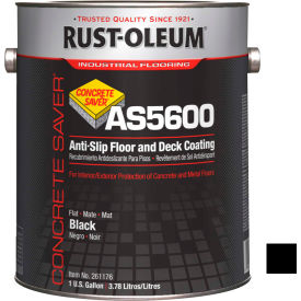 Rust-Oleum Corporation 261176 Rust-Oleum As5600 System Acrylic Anti-Slip Floor And Deck Coating, Black Gallon Can - 261176 image.