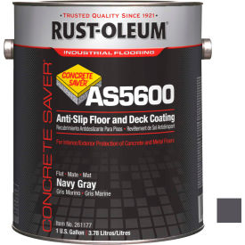 Rust-Oleum Corporation 261177 Rust-Oleum AS5600 System Acrylic Anti-Slip Floor And Deck Coating, Gray Gallon Can - 261177 image.
