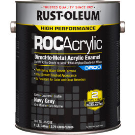 Rust-Oleum® ROCAcrylic 3800 Acrylic Enamel Paint 1 Gallon Can Gloss Navy Gray