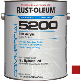 Rust-Oleum Corporation 5265402 Rust-Oleum 5200 System 250 VOC DTM Acrylic, Fire Hydrant Red Gallon Can - 5265402 image.