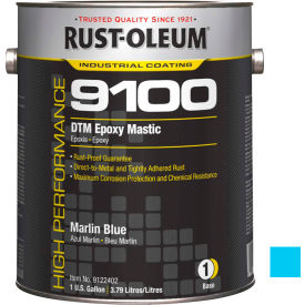 Rust-Oleum Corporation 9122402 Rust-Oleum 9100 System 340voc DTM Epoxy Mastic, Marlin Blue Gallon Can - 9122402 image.