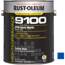 Rust-Oleum Corporation 9125402 Rust-Oleum 9100 System 340 VOC DTM Epoxy Mastic, Safety Blue Gallon Can - 9125402 image.