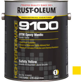 Rust-Oleum Corporation 9144402 Rust-Oleum 9100 System 340 VOC DTM Epoxy Mastic, Safety Yellow Gallon Can - 9144402 image.