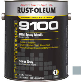 Rust-Oleum Corporation 9182402 Rust-Oleum 9100 System 340 VOC DTM Epoxy Mastic, Silver Gray Gallon Can - 9182402 image.