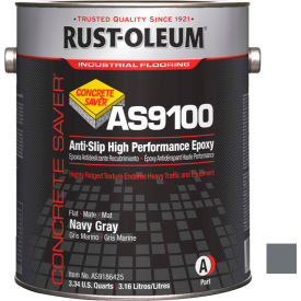 Rust-Oleum Corporation AS9186425 Rust-Oleum AS9100 System 250 VOC Anti-Slip High Perf Epoxy Floor Coat, Navy Gray Gal Kit- AS9186425 image.