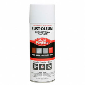 Rust-Oleum Corporation 1690830V*****##* Rust-Oleum Industrial 1600 System General Purpose Enamel Aerosol, Flat White, 12 oz. - 1690830V image.