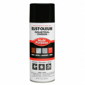 Rust-Oleum Corporation 1679830V Rust-Oleum Industrial 1600 System General Purpose Enamel Aerosol, Glossy Black, 12 oz. - 1679830V image.