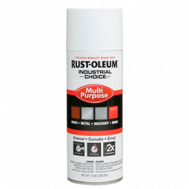 Rust-Oleum Corporation 257402V Rust-Oleum Industrial 1600 System Gen Purpose Enamel Aerosol, Semi-Gloss White, 12 oz. - 257402 image.