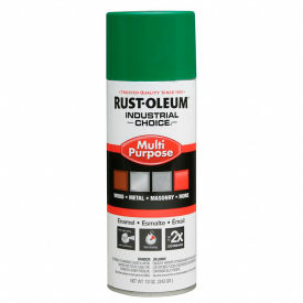 Rust-Oleum Corporation 257401V Rust-Oleum Industrial 1600 System Gen Purpose Enamel Aerosol, Emerald Green, 12 oz. - 257401 image.