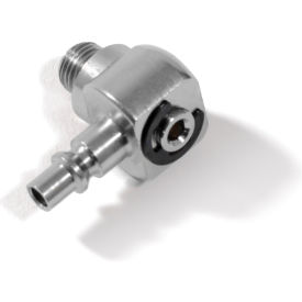RPB SAFETY LLC 03-012-PMS-SS RPB Safety 1/4" Plug to 1/4" NPT Male Swivel, Stainless Steel image.