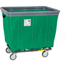 R&B WIRE PRODUCTS INC 418SOBC/FG R&B® Wire Vinyl Bumper Truck, All Swivel Casters, 18 Bushel Capacity, Forest Green image.