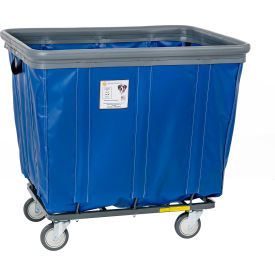 R&B WIRE PRODUCTS INC 420SOBC/BL R&B® Wire Vinyl Bumper Truck, All Swivel, 20 Bushel Capacity, Blue image.