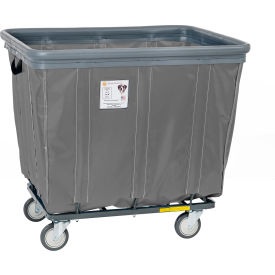 R&B WIRE PRODUCTS INC 420SOBC/GRY R&B® Wire Vinyl Bumper Truck, All Swivel, 20 Bushel Capacity, Gray image.