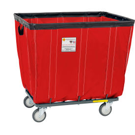 R&B WIRE PRODUCTS INC 420SOC/ANTI/RD R&B® Wire Antimicrobial Vinyl Basket Truck, All Swivel, 20 Bushel Capacity, Red image.