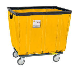 R&B WIRE PRODUCTS INC 420SOC/ANTI/YEL R&B® Wire Antimicrobial Vinyl Basket Truck, All Swivel, 20 Bushel Capacity, Yellow image.