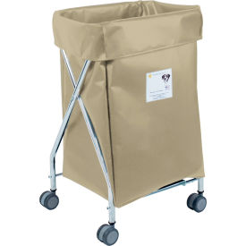 R&B WIRE PRODUCTS INC 654BG R&B Wire Products Narrow Collapsible Hamper, Steel, Beige Vinyl Bag image.